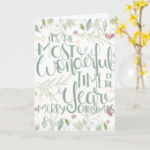 Es ist die wunderbarste Zeit des Jahres Weihnachte Karte (Gelbe Blume)