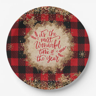 Es ist die wunderbarste Zeit des Jahres Weihnachte Pappteller