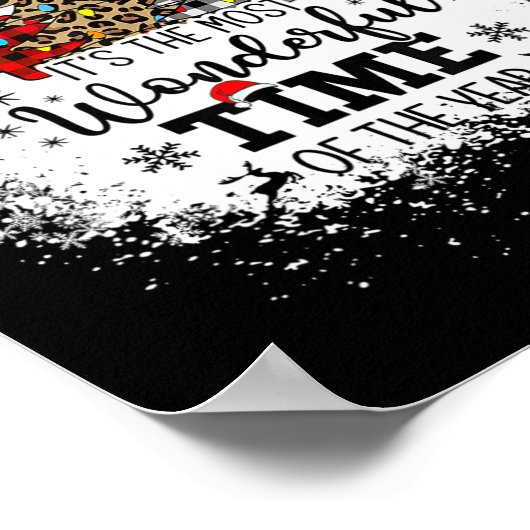 Es ist die wunderbarste Zeit des Jahres Weihnachte Poster (Ecke)