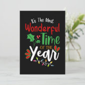 Es ist die wunderbarste Zeit des Jahres Weihnachte Save The Date (Stehend Vorderseite)