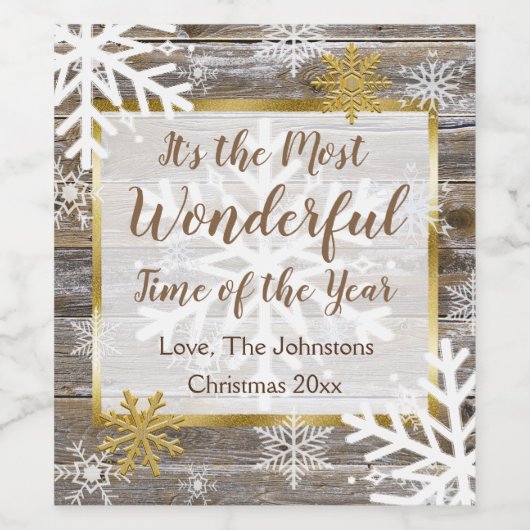 Es ist die wunderbarste Zeit des Jahres Weinetikett (Einzelnes Label)