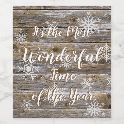 Es ist die wunderbarste Zeit des Jahres Weinetikett (Einzelnes Label)