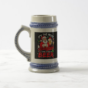 Es ist die wunderbarste Zeit für ein Bier-Weihnach Bierglas