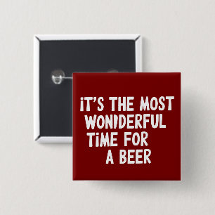 Es ist die wunderbarste Zeit für ein Bier-Weihnach Button