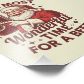 Es ist die wunderbarste Zeit für ein Bier Weihnach Fotodruck (Ecke)