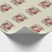 Es ist die wunderbarste Zeit für ein Bier Weihnach Geschenkpapier (Ecke)