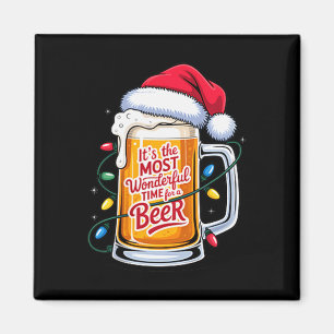 Es ist die wunderbarste Zeit für ein Bier-Weihnach Magnet