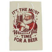 Es ist die wunderbarste Zeit für ein Bier Weihnach Mittlere Geschenktüte (Vorderseite)