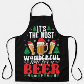 Es ist die wunderbarste Zeit für ein Bier Weihnach Schürze (Vorderseite)
