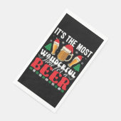 Es ist die wunderbarste Zeit für ein Bier Weihnach Serviette (Ecke)