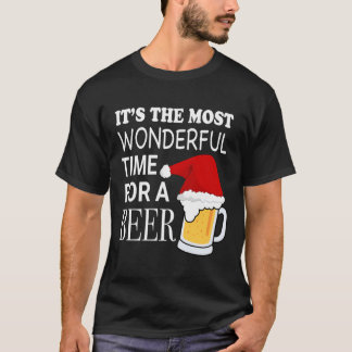 Es ist die wunderbarste Zeit für ein Bier Weihnach T-Shirt