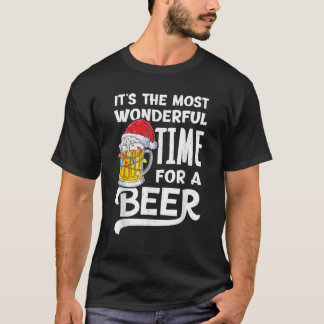 Es ist die wunderbarste Zeit für ein Bier Weihnach T-Shirt