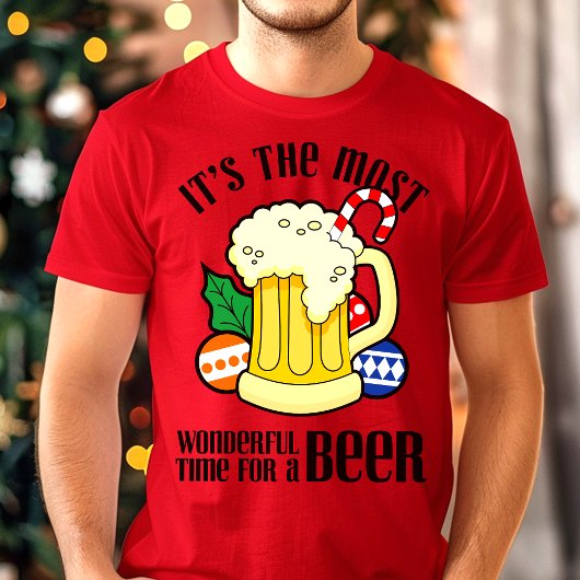 Es ist die wunderbarste Zeit für ein Bier Weihnach T-Shirt