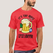 Es ist die wunderbarste Zeit für ein Bier Weihnach T-Shirt (Vorderseite)