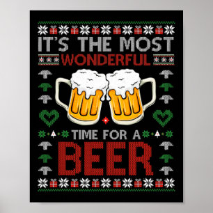 Es ist die wunderbarste Zeit für eine Bier-Weihnac Poster