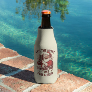 Es ist die wunderbarste Zeit für einen Bier-Santa- Flaschenkühler