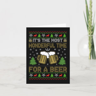 Es ist die wunderbarste Zeit für einen Bier-Santa- Karte
