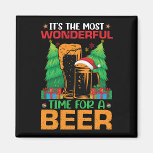 Es ist die wunderbarste Zeit für einen Bier-Weihna Magnet