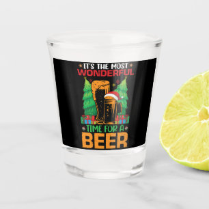 Es ist die wunderbarste Zeit für einen Bier-Weihna Schnapsglas
