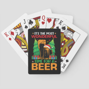 Es ist die wunderbarste Zeit für einen Bier-Weihna Spielkarten
