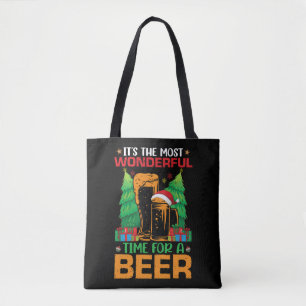 Es ist die wunderbarste Zeit für einen Bier-Weihna Tasche