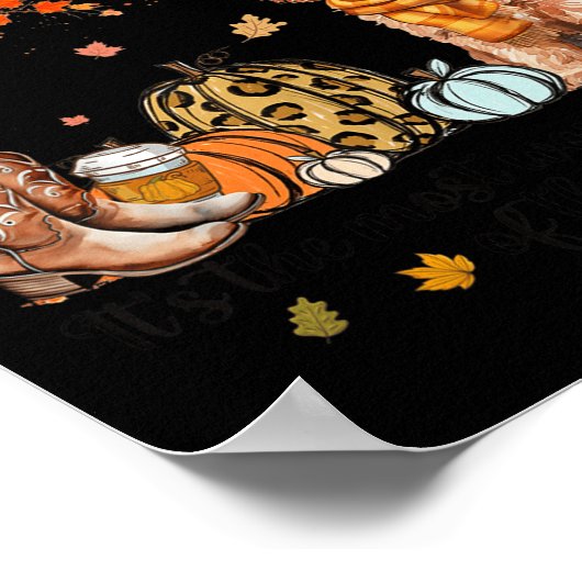 Es ist die wunderbarste Zeit Goldendoodle Pumpkins Poster (Ecke)