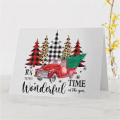 Es ist die wunderbarste Zeit Weihnachtsgrüße Karte (Gelbe Blume)