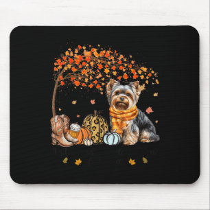 Es ist die wunderbarste Zeit Yorkie Kürbisse Herbs Mousepad