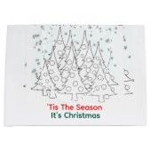 Es ist die Zeit Es ist Weihnachtsbäume Große Geschenktüte (Vorderseite)