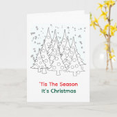 Es ist die Zeit Es ist Weihnachtsbäume Karte (Gelbe Blume)