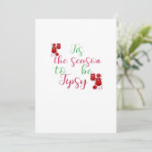 Es ist die Zeit für einen beschwipsten Weihnachten (Stehend Vorderseite)