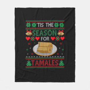 Es ist die Zeit für Tamales Lustiges Weihnachtsess Fleecedecke