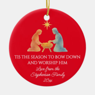 ES IST DIE ZEIT Modern Family Foto Weihnachten Keramik Ornament