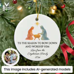 ES IST DIE ZEIT Modern Family Foto Weihnachten Keramik Ornament