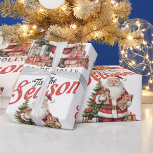Es ist die Zeit, um fröhlich zu sein - altmodische Geschenkpapier