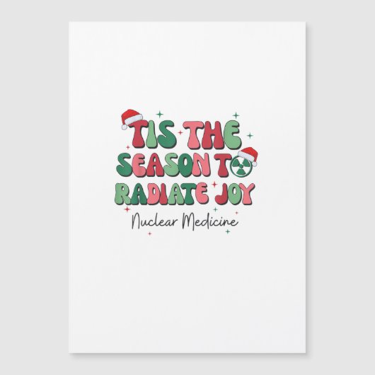 Es ist die Zeit, um Nuklearmedizin-Weihnachten zu  Magnetkarte (Vorderseite)