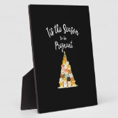 Es ist die Zeit, um schwanger süße Weihnachtsbaum- Fotoplatte (Seite)