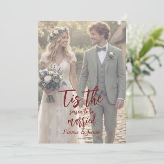 Es ist die Zeit, um Weihnachten Hochzeit zu heirat Einladung