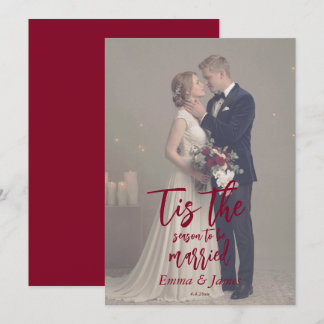 Es ist die Zeit, um Weihnachten Hochzeit zu heirat Einladung
