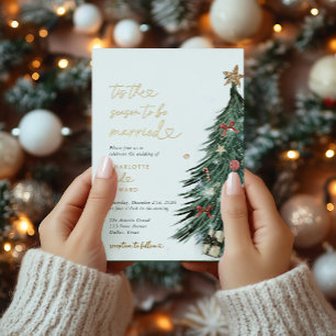 Es ist die Zeit, um Weihnachten zu heiraten Folieneinladung