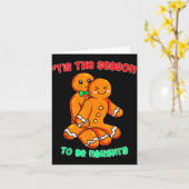 Es ist die Zeit, unartig zu sein, lustiger Lebkuch Karte (Gelbe Blume)