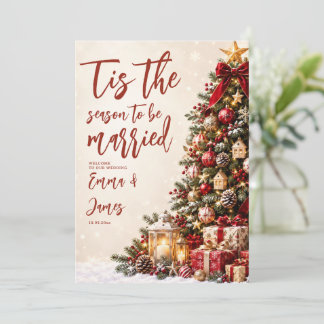 Es ist die Zeit, Weihnachten Hochzeit zu heiraten Einladung