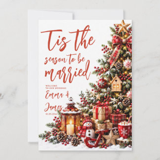 Es ist die Zeit, Weihnachten Hochzeit zu heiraten Einladung