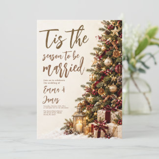 Es ist die Zeit, Weihnachten Hochzeit zu heiraten Einladung