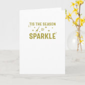 Es ist die Zeit zu glänzen - Lustiger funkelnder W Karte (Gelbe Blume)