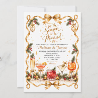 Es ist die Zeit zum Heiraten Weihnachten Hochzeit Einladung