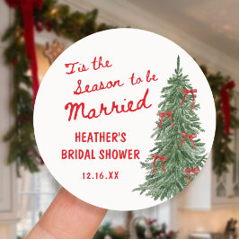 Es ist die Zeit zum Heiraten - Weihnachts-Bridal-S Runder Aufkleber