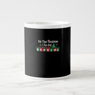 Es ist die Zeit zum Lesen des Weihnachtslehrerbuch Jumbo-Tasse