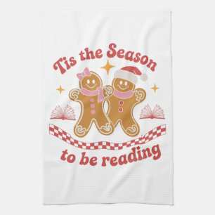 Es ist die Zeit zum Lesen von Weihnachts-Schulbüch Geschirrtuch