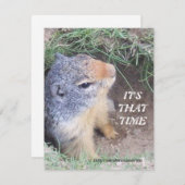 Es ist dieses mal Groundhogs Tageinladung Einladung (Vorne/Hinten)